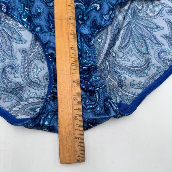Vintage 90's Cacique Second Skin Shiny Satin High Leg Brief bikini Panty shinny - Picture 9 of 9